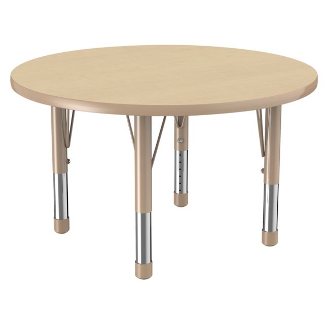Environments® 36" Round Activity Table with Adjustable Chunky Legs - Maple/Maple