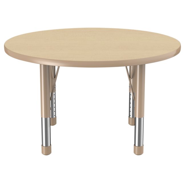Environments® 36" Round Activity Table with Adjustable Chunky Legs - Maple/Maple