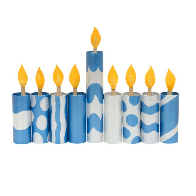Colorations® Hanukkah Menorah Craft Kit - Makes 24