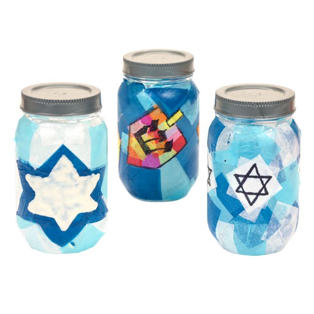 Colorations® Hanukkah Decorative Jar Craft Kit - Makes