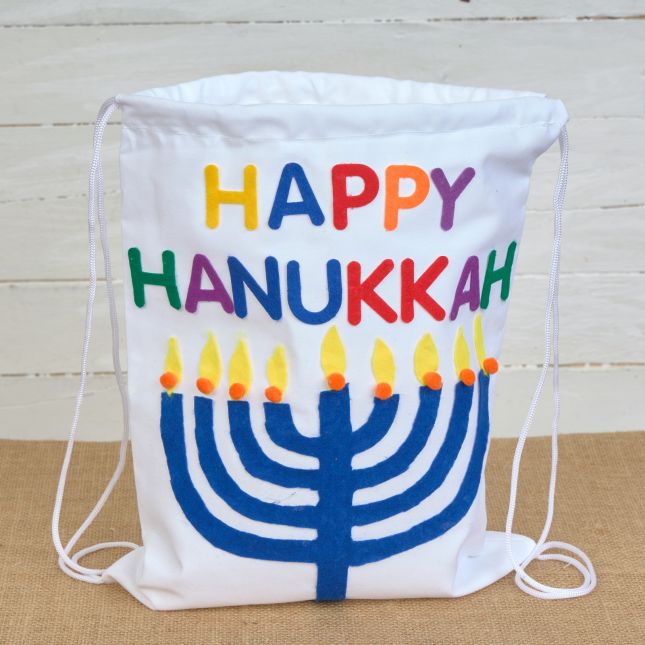 Colorations® Hanukkah Canvas Backpack Craft Kit - Makes