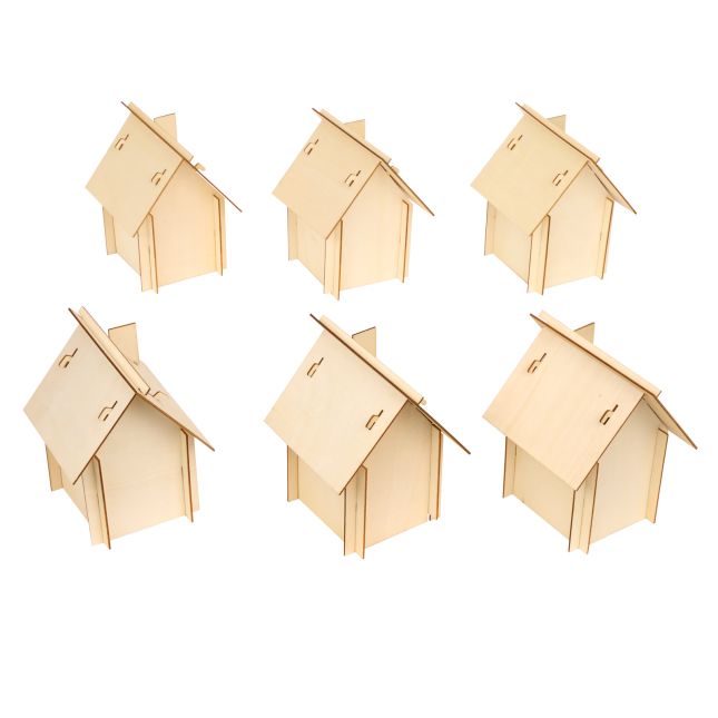 Colorations® Winter Snowy House Craft Kit - Makes 6 Crafts