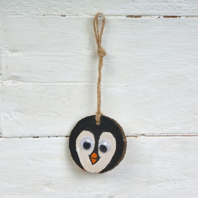 Colorations® Winter Penguin Wood Slice Craft Kit - Makes 24 Crafts