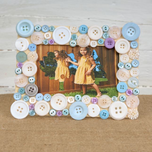 Colorations® Winter Button Collage Frame Craft Kit - Makes 12 Crafts