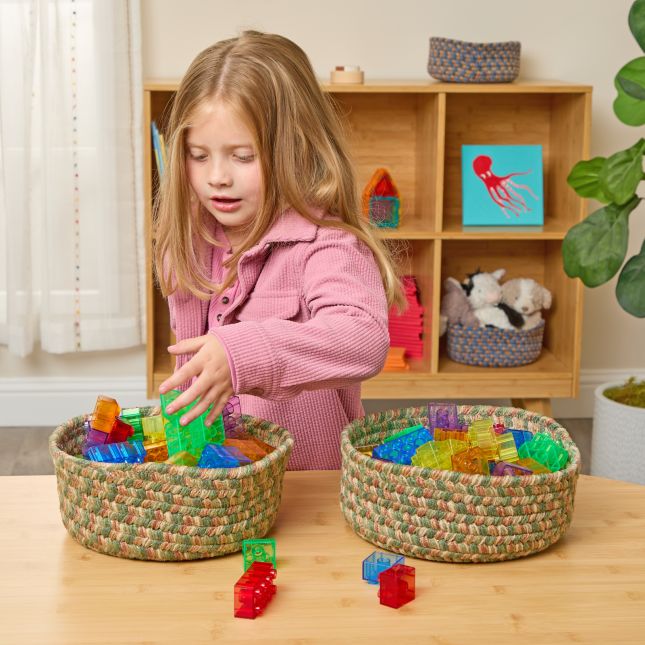 Environments® Small Camden Basket - Basil - Set of 2