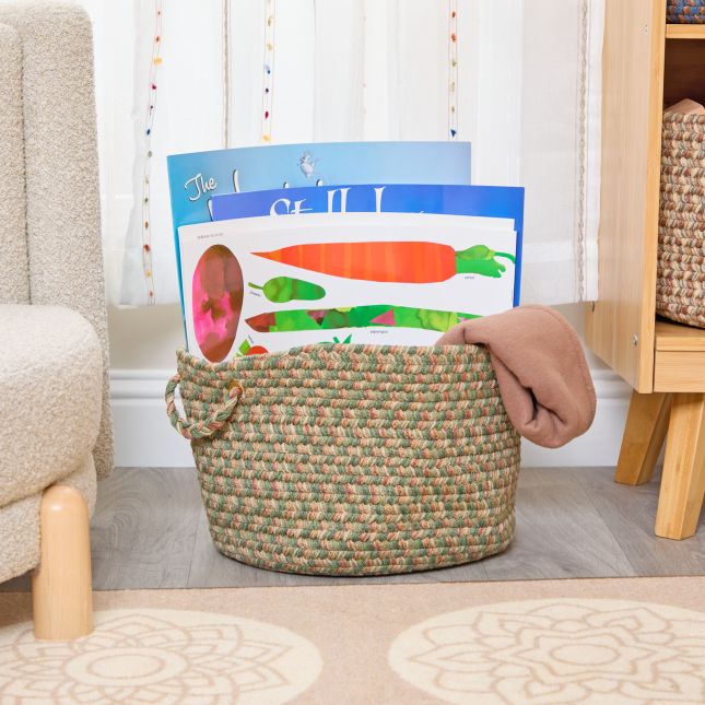 Environments® Camden Basket - Basil - 14"x10"