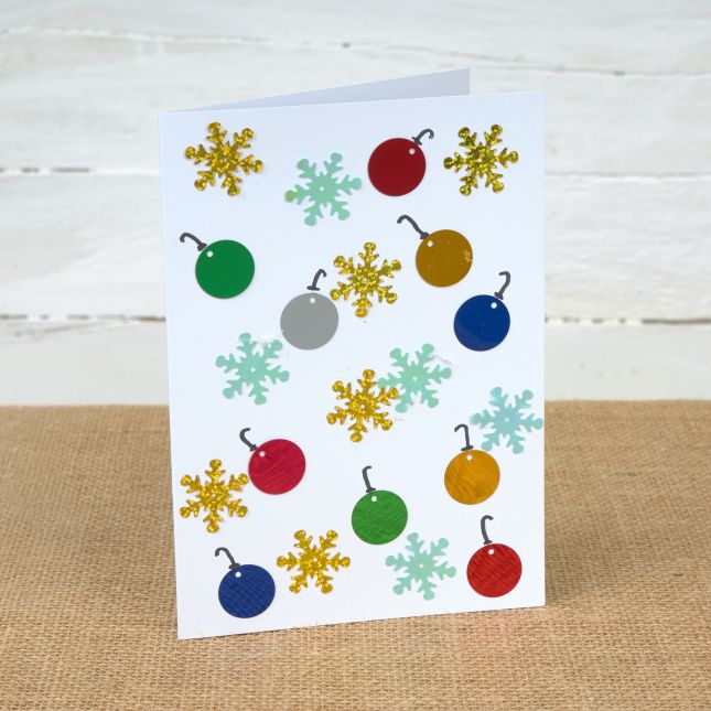 Colorations® Holiday Festive Sequin Card Craft Kit - Makes 24 Crafts