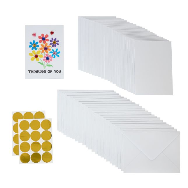 Colorations® Holiday Rhinestone Christmas Tree Card Craft Kit - Makes 24 Crafts