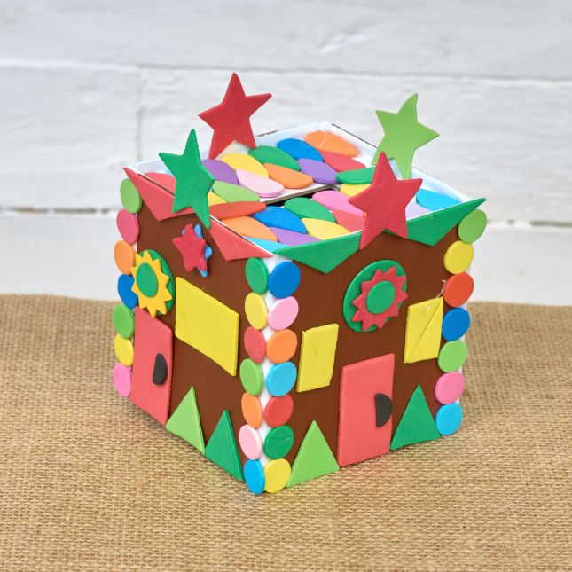 Colorations® Holiday Gingerbread House Bank Craft Kit - Makes 12 Crafts