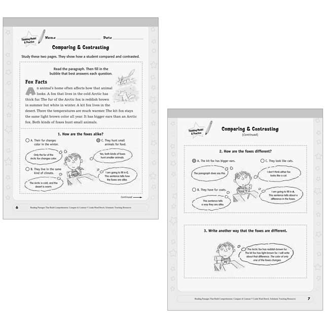 Reading Passages Compare And Contrast Book - Grades 2-3