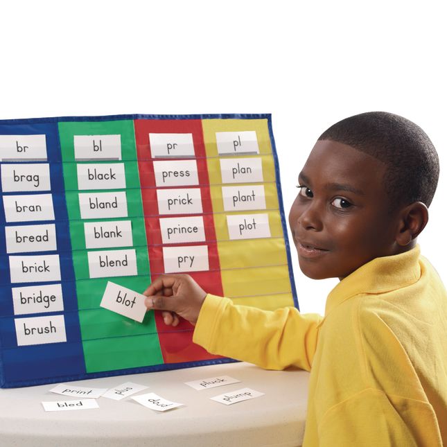 4-Column Desktop Pocket Chart™ And Stand - 1 chart, 1 stand