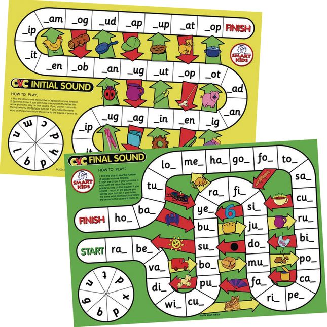 CVC Spelling Board Games