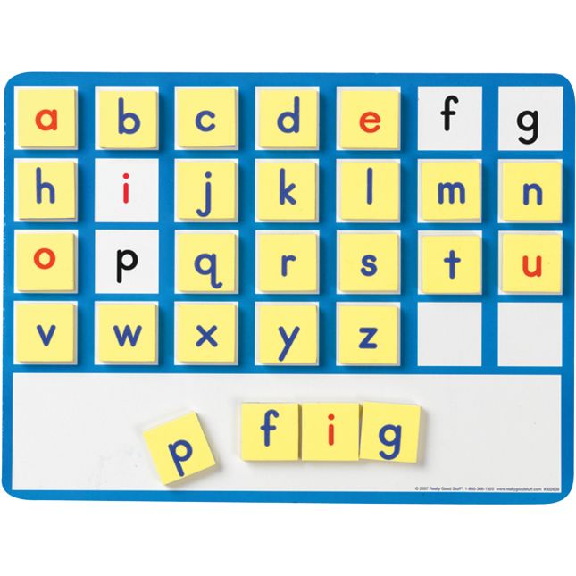 EZread™ Magnetic Word Building Kit - 1 tray, 52 letters