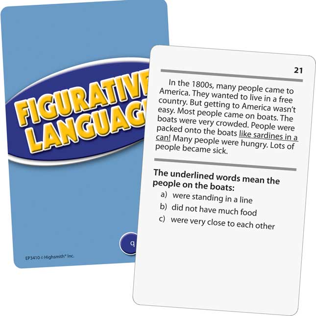 Comprehension Practice Cards: Figurative Language -Level: 3.5-5.0