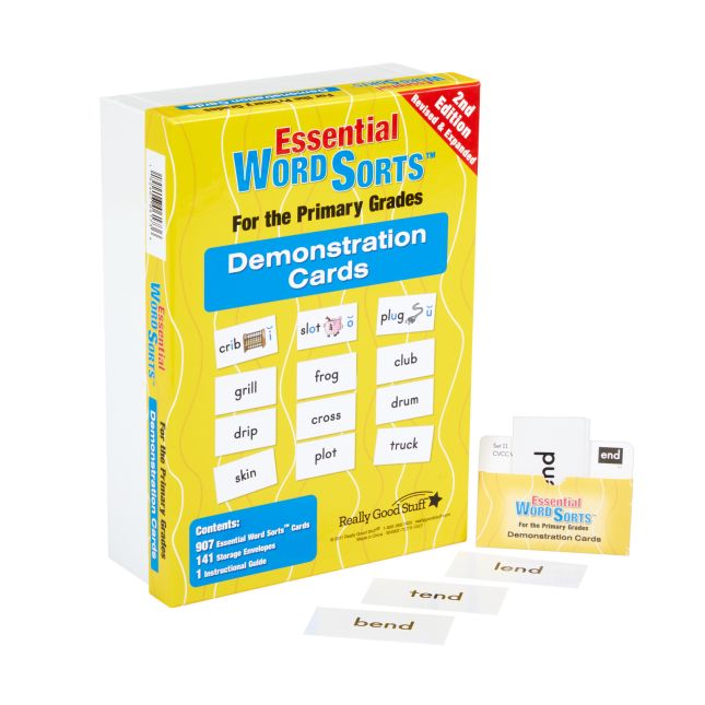 Really Good Stuff® Essential Word Sorts™ Demonstration Cards for Primary Grades, 2nd Edition