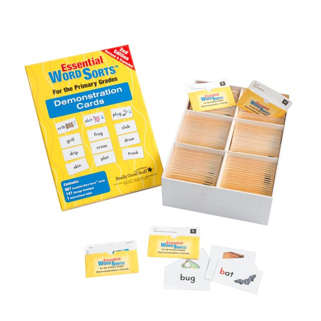 Really Good Stuff® Essential Word Sorts™ Demonstration Cards for Primary Grades, 2nd Edition