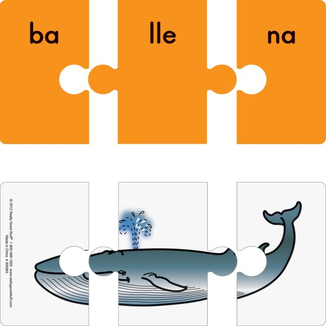 Spanish Syllable Puzzles - 1 set