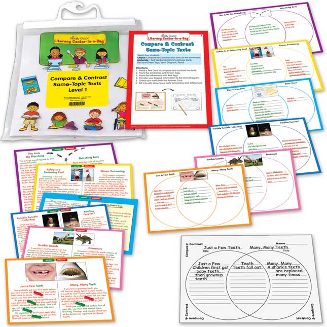 Compare and Contrast: Same-Topic Texts Level 1 Really Good Literacy Center™