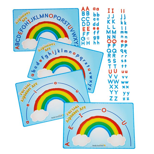 Really Good Stuff® Magnetic Learning Activity Boards Kit - Alphabet Arcs - 4 mats, 104 letters_0