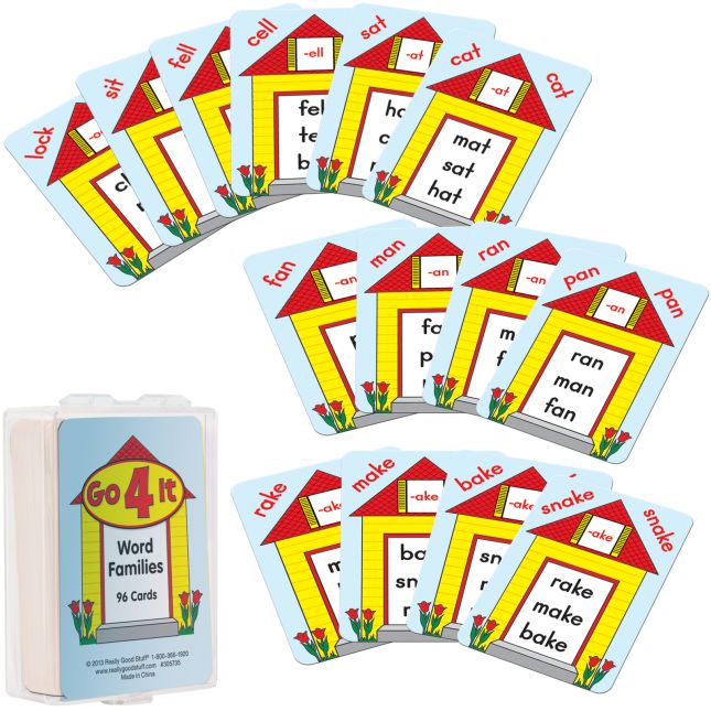 Really Good Stuff® Go 4 It! Word Families - 97 cards