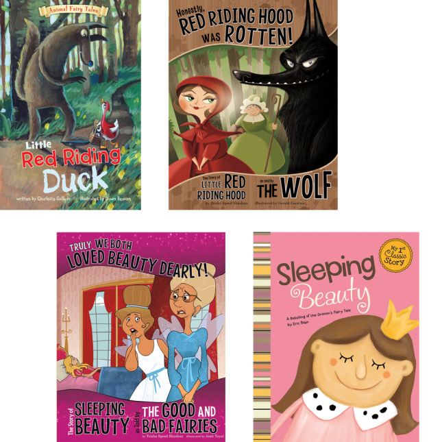 Fairy Tales In Multiple Formats: Red Riding Hood And Sleeping Beauty 8-Book Set