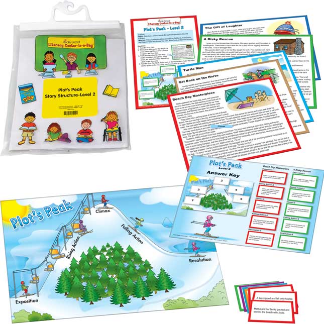 Plot's Peak Story Structure Level 2 Literacy Center - multi-item set