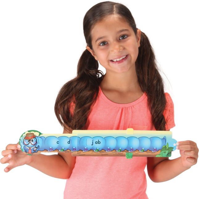 Slide And Learn™ Caterpillars: CVC Words - 24 sliders, 5 O-rings