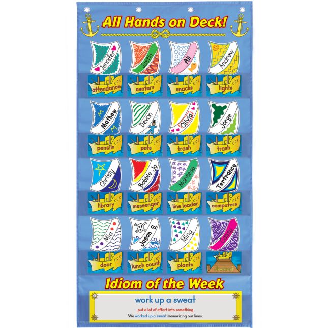 All Hands On Deck Idiom Job Chart Sails Refill Kit - 35 paper sails