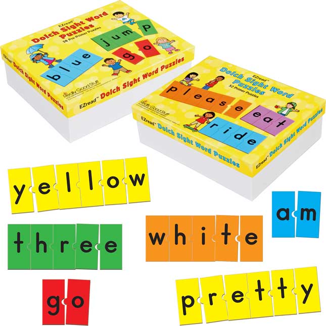 EZread™ Dolch Sight Word Puzzles: Pre-Primer and Primer Kit