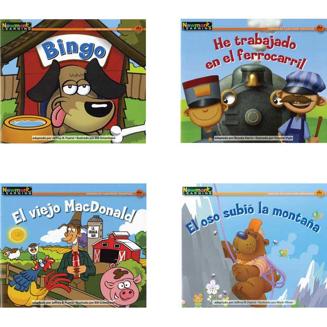 Rising Readers Fiction: Nursery Songs And Stories - Spanish - 12 books