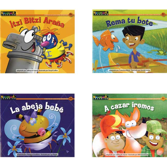 Rising Readers Fiction: Nursery Songs And Stories - Spanish - 12 books