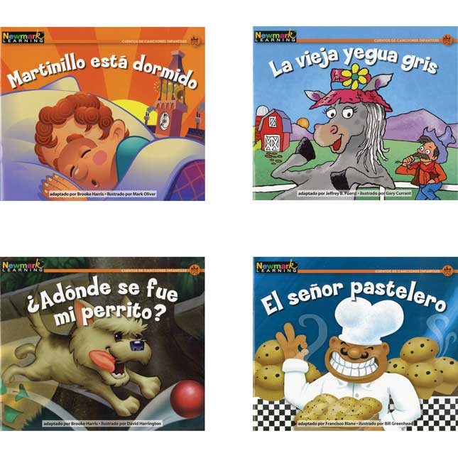 Rising Readers Fiction: Nursery Songs And Stories - Spanish - 12 books