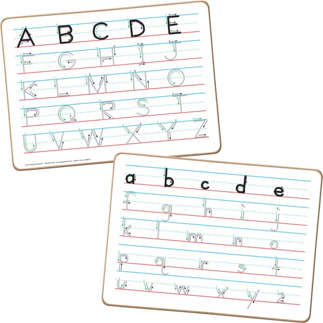 Trace 'N' Erase Alphabet Dry Erase Boards - Non-Magnetic, Two-Sided  - Set of 6 Boards