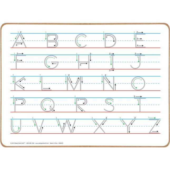 Trace 'N' Erase Alphabet Dry Erase Boards - Non-Magnetic, Two-Sided  - Set of 6 Boards