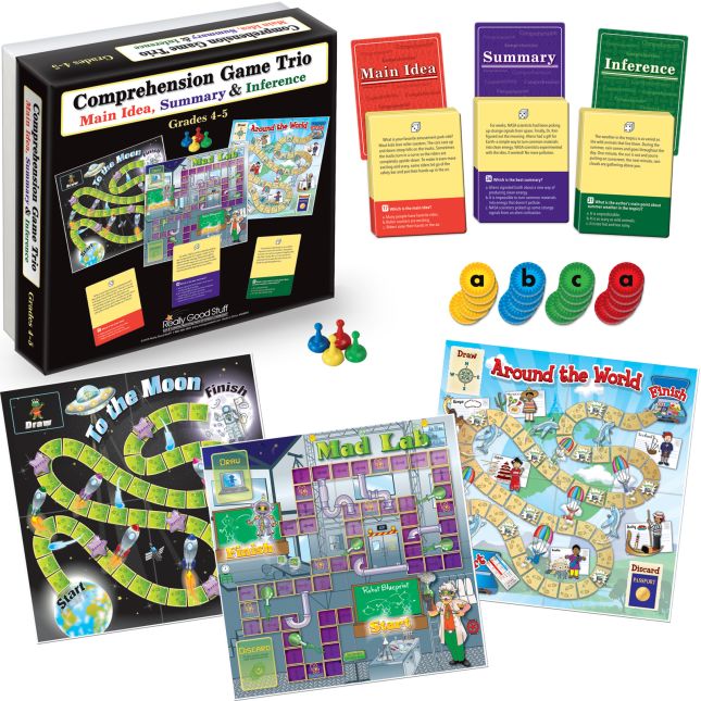 Comprehension Game Trio: Main Idea, Summary, and Inference