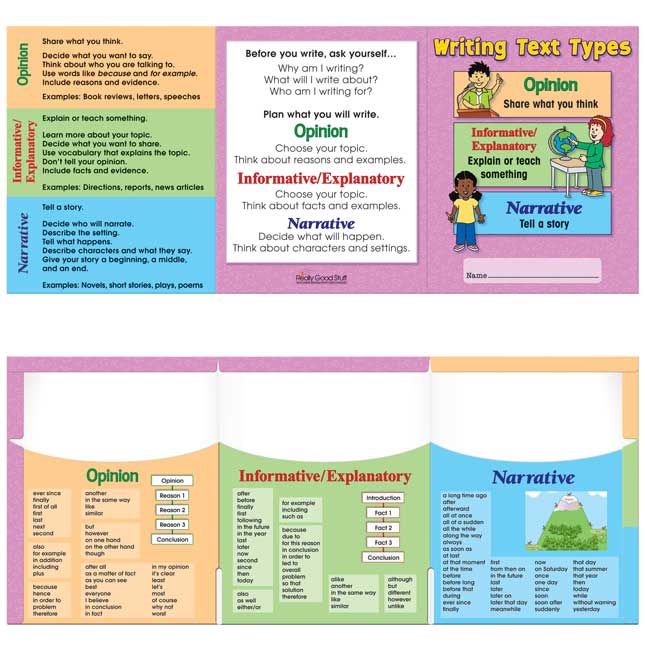 Primary Text Types Poster And Folder Kit - 4 posters, 12 folders