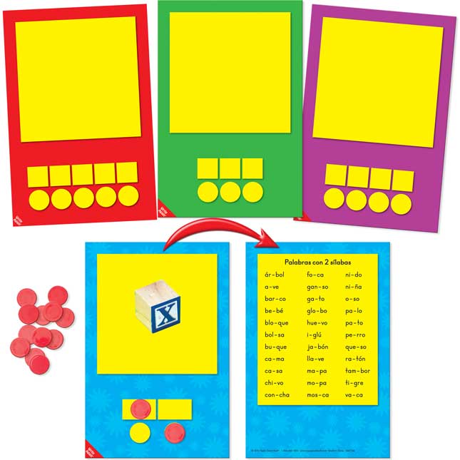 3-D Sound And Syllable Box Objects And Mats Set - Spanish