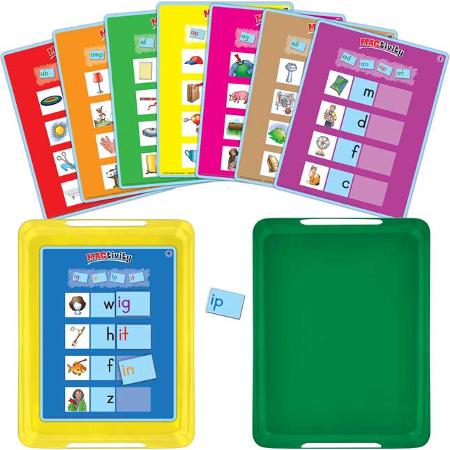 Really Good MAGtivity™ Tins Short Vowel Word Families Kit - 88 tiles, 16 cards, 2 trays