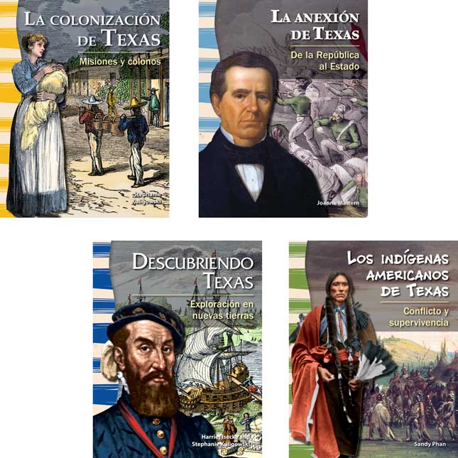 Texas History: Then And Now - 8-Book Set - Spanish