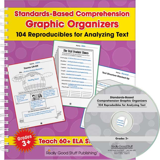 Standards-Based Comprehension Graphic Organizers Book, And Dry Erase Mats And CD