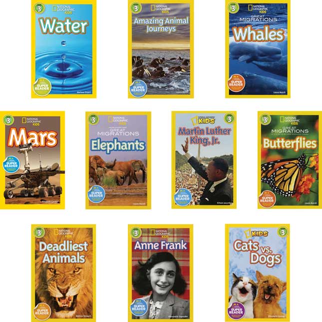 National Geographic Kids Readers 1, 2, and 3