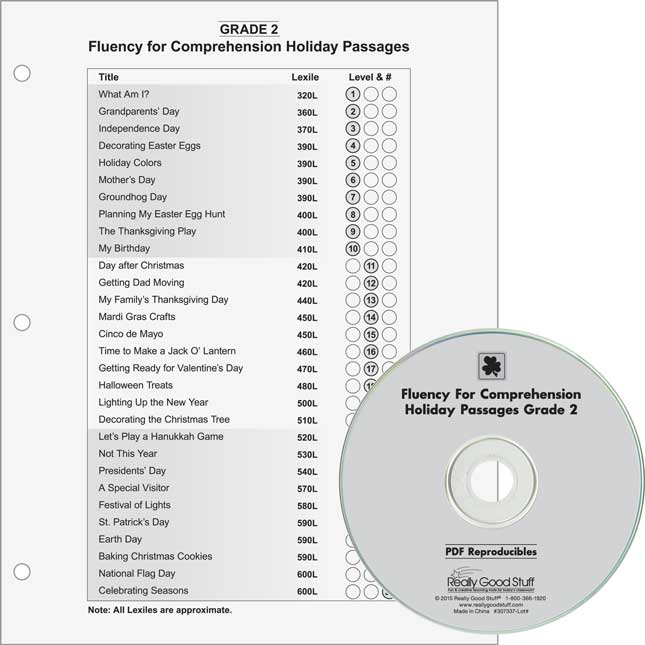 Fluency For Comprehension Holiday Passages - Grade 2