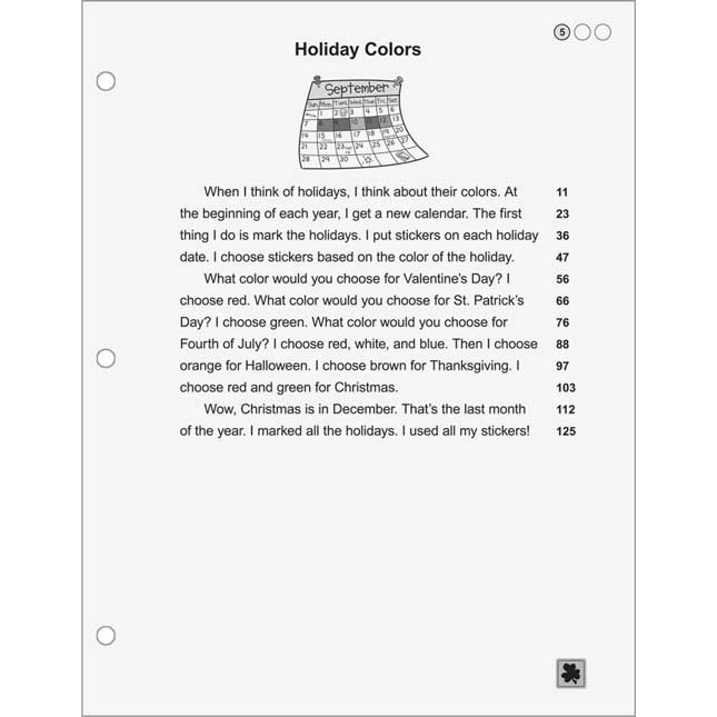 Fluency For Comprehension Holiday Passages - Grade 2