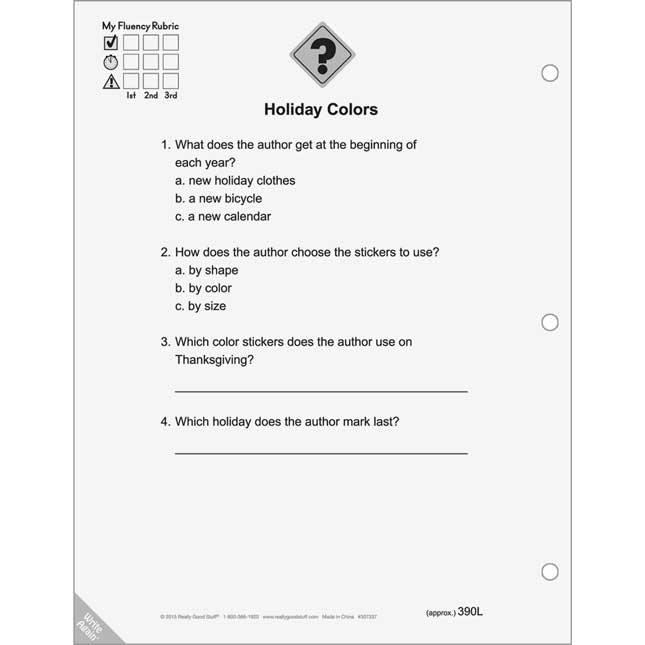 Fluency For Comprehension Holiday Passages - Grade 2