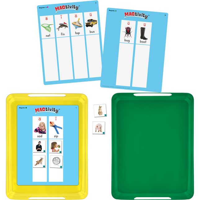 Really Good MAGtivity Tins™ Vowel Sounds Picture Sorting Kit - 60 tiles, 8 cards, 2 trays