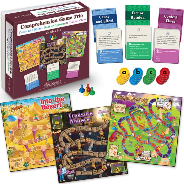 Really Good Stuff® Comprehension Game Trio: Cause And