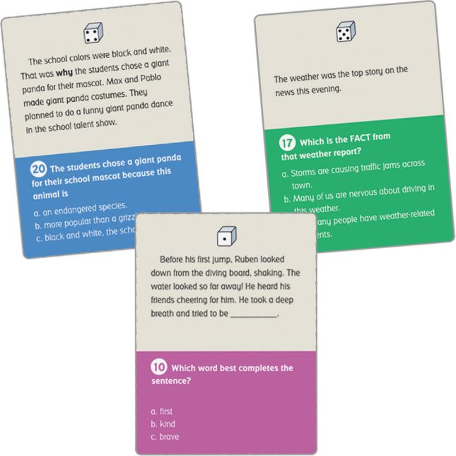 Really Good Stuff® Comprehension Game Trio: Cause And Effect, Fact Or Opinion and Context Clues - Grades 2-3 - 3 games