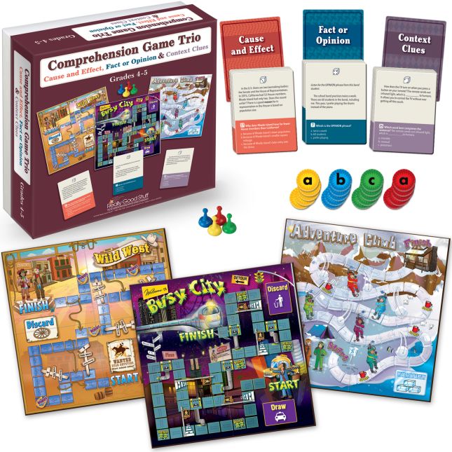 Comprehension Game Trio: Cause And Effect, Fact Or