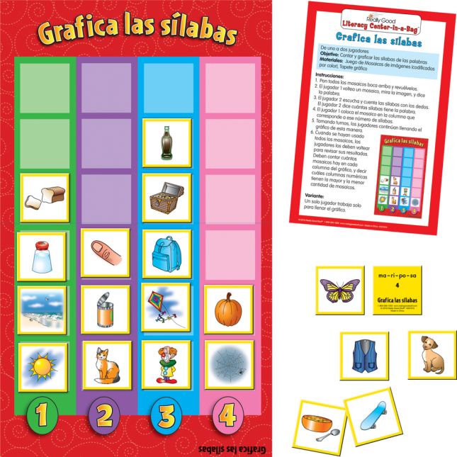 Really Good Stuff® Spanish Foundational Skills Literacy Centers: Grades K-1 - 10 Spanish Literacy Centers