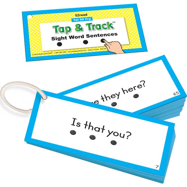 EZRead 1st 50 Fry Tap and Track™ Sight Word Sentences - 100 cards